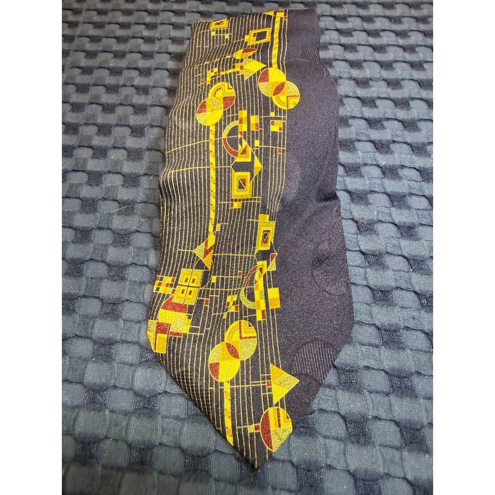 Men's Boxelder Milwaukee Tie, Frank Lloyd Wright 100% Silk, Made in Italy
